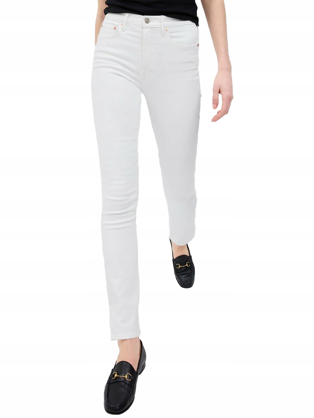 Gap Džíny slim vintage high rise bílá