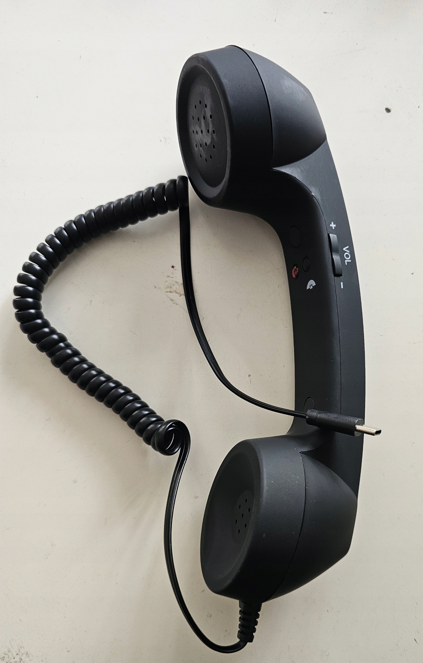 Słuchawka telefon smartwon retro PRL USB-C Czarna