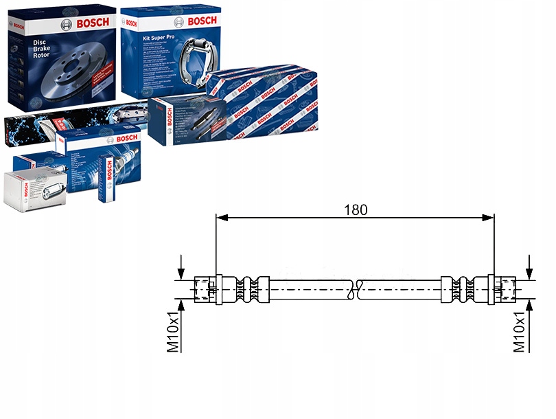тормозной шланг Bosch 8A0611775 4E0611775F 8D061