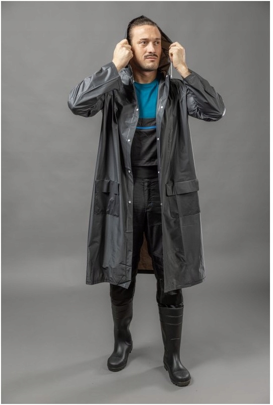 HOGERT PŁASZCZ PRZECIWDESZCZOWY Z KAPTUREM PVC AUSSER R. 2XL 56 Model AUSSER