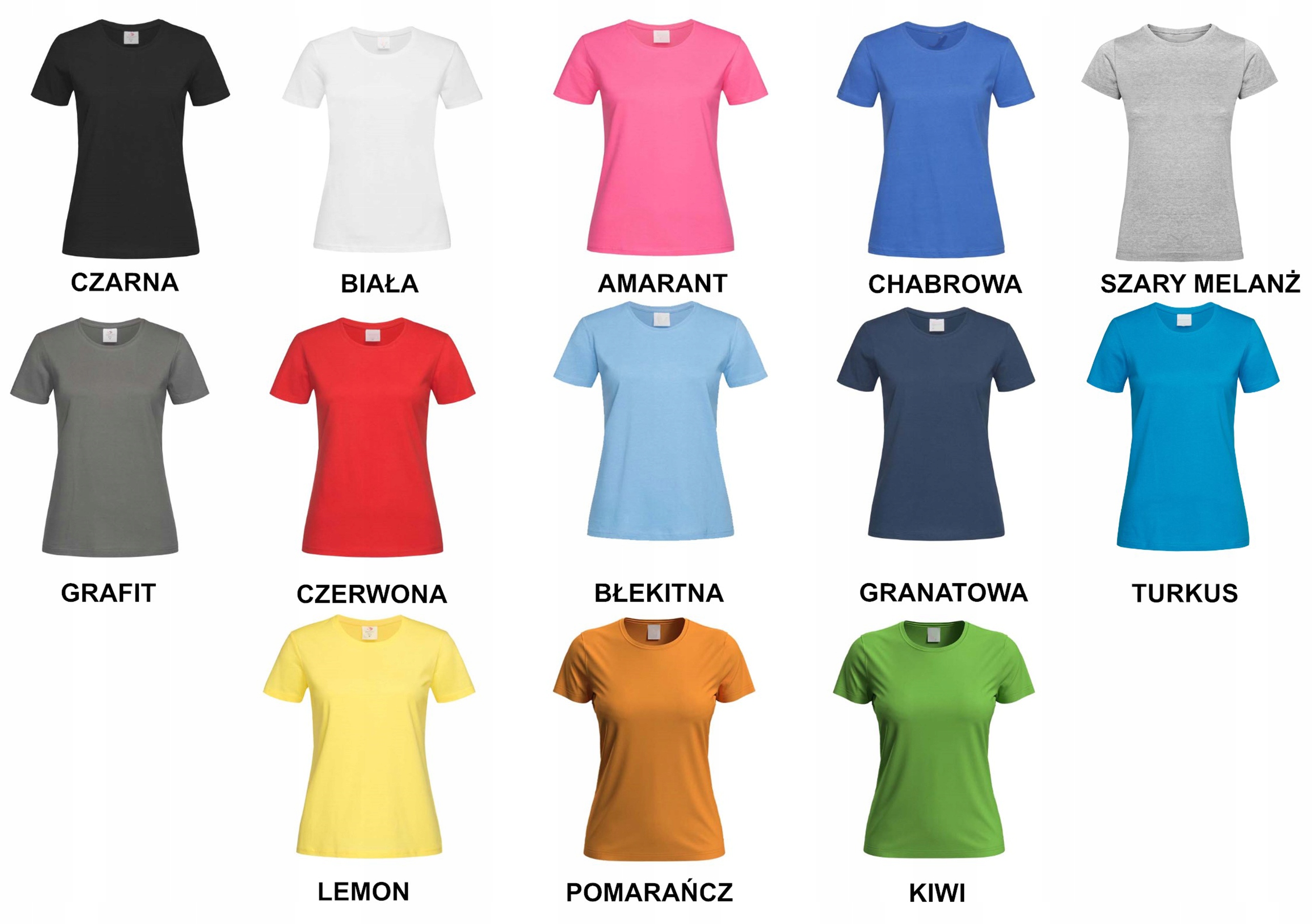 KOSZULKA Z WŁASNYM NADRUKIEM LOGO NAPIS TEKST małe logo na przodzie roz.M Model Małe logo na przodzie