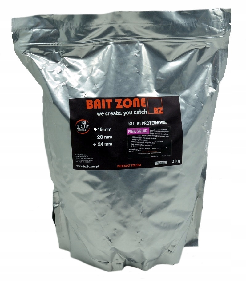 Kulki zanętowe Pink Squid 20mm Bait-zone 3kg