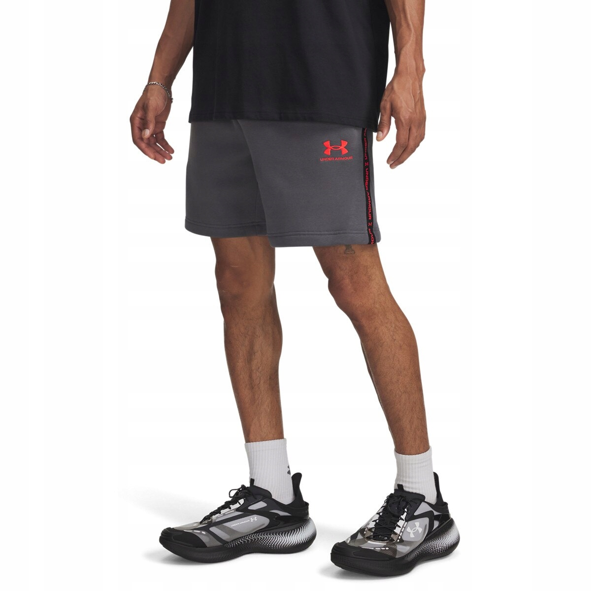 Under Armour Pánské kraťasy Under Armour Ua Icon Fleece Short Taping-GRY