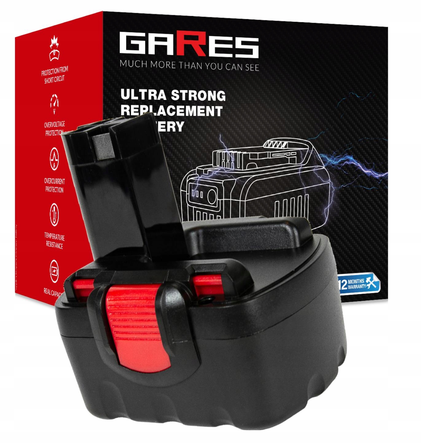 Akumulátor pro Bosch 2607335686 Ahs 41 Gws 14.4V14,4 V 3 Ah