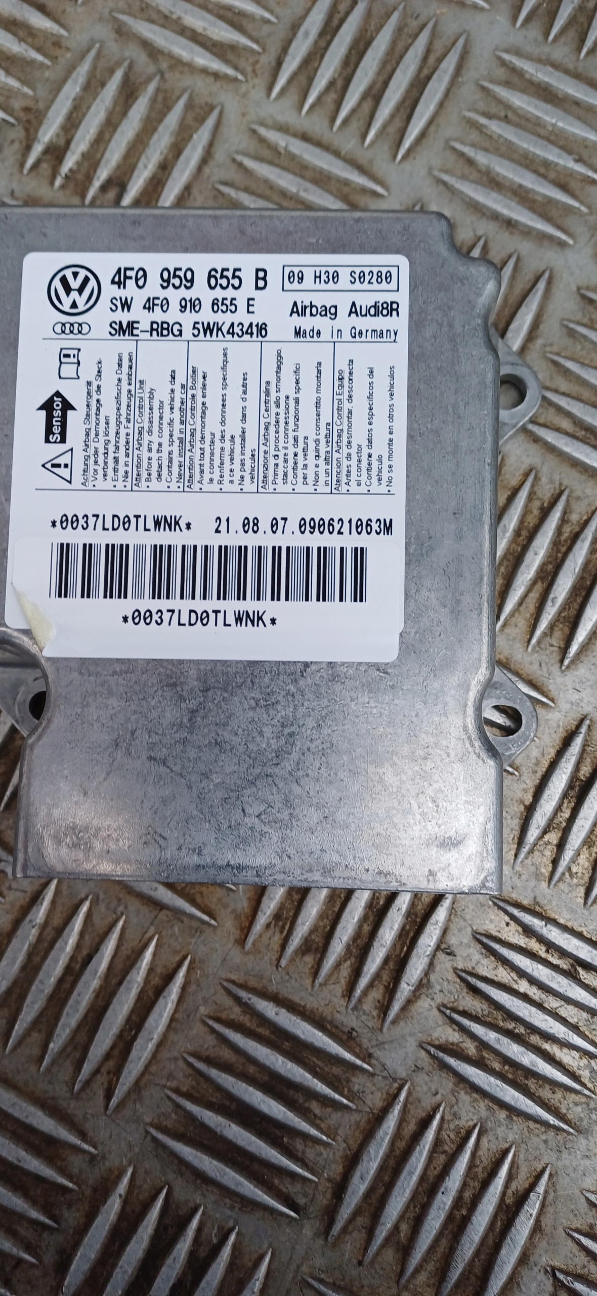 AUDI A6 C6 modulo airbag airbag 4F0959655B