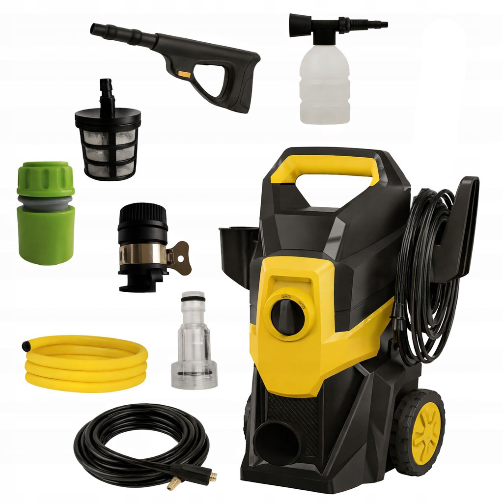 Tlaková myčka 260 bar 2500 W Bubnový vozík na hadici Akcesoria 4,5 l/min WIN16