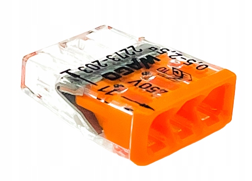 

Złączka Wago Compact 3x0,5-2,5 transparentna