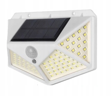 LAMPA SOLARNA Z CZUJNIKIEM RUCH I ZMIERZCHU 100LED