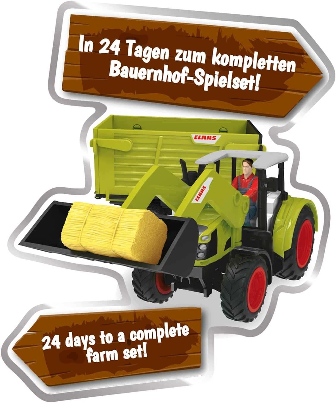 Адвент-календарь Craze CLAAS Ферма, 24 сюрприза: фигурки, трактор и аксессуары — фото 6