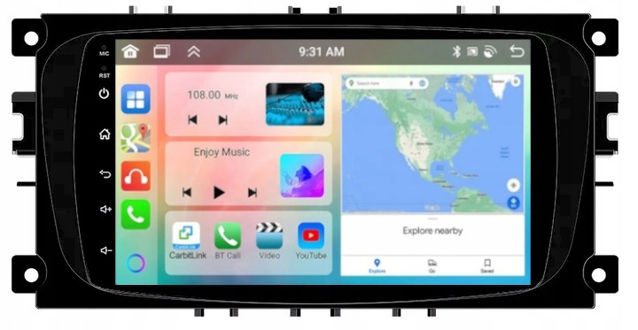 Autorádio Gps Android Ford Focus Mondeo Smax Carplay Wifi Usb 4GB 64GB