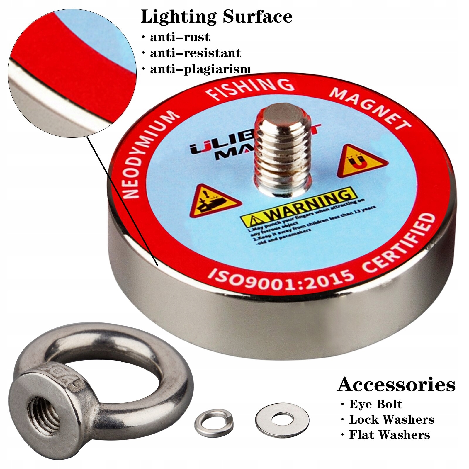 Exteral Thread Strong Fishing Magnet Kit Diameter Model SSF_IS33883BL