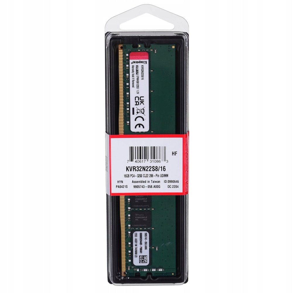Kingston DDR4 16GB 3200MT/s CL22 DIMM