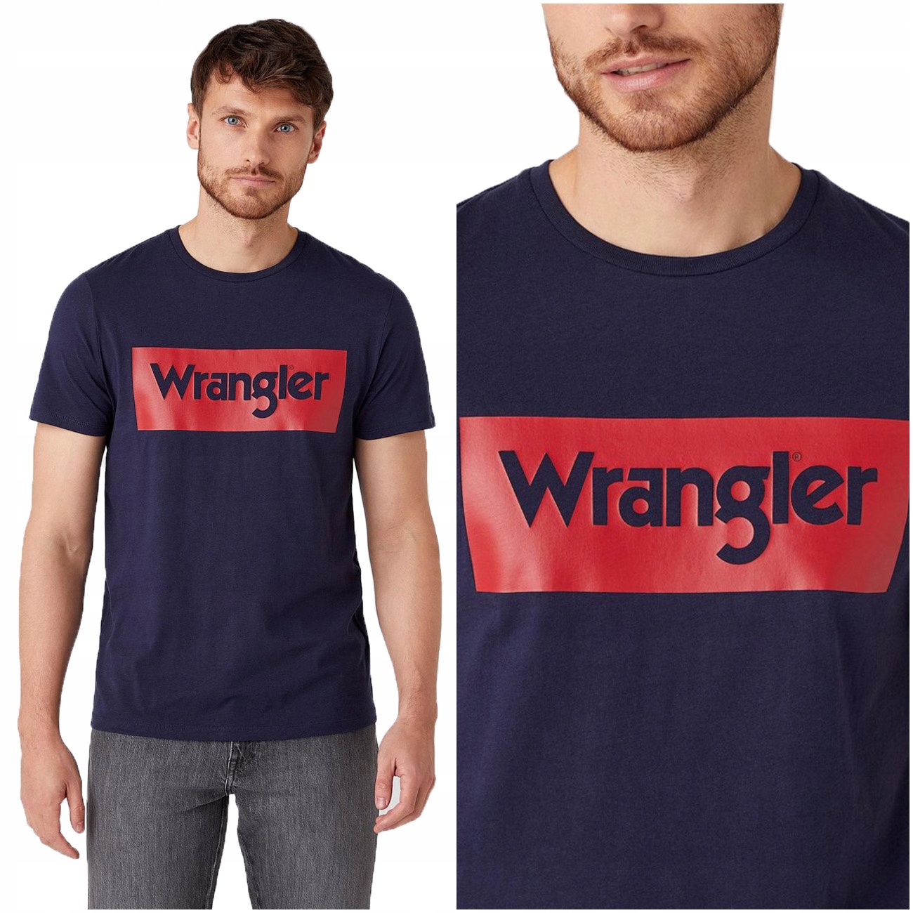 

Wrangler Ss Męska Koszulka T-shirt Nadruk Logo M