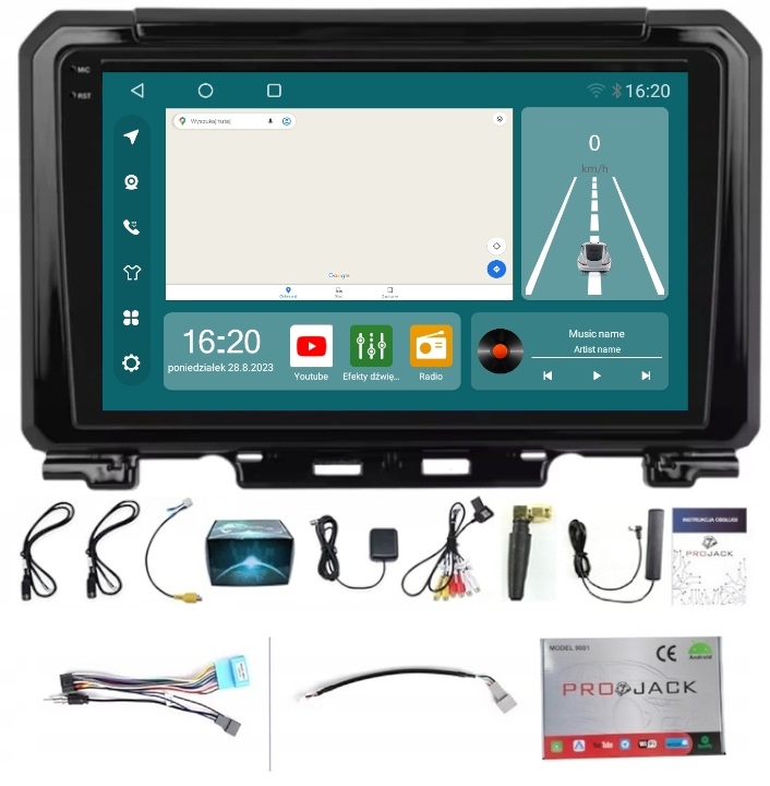 Rádio Navigace Suzuki Jimmy 2018-2020 Carplay Android 8/256GB Sim