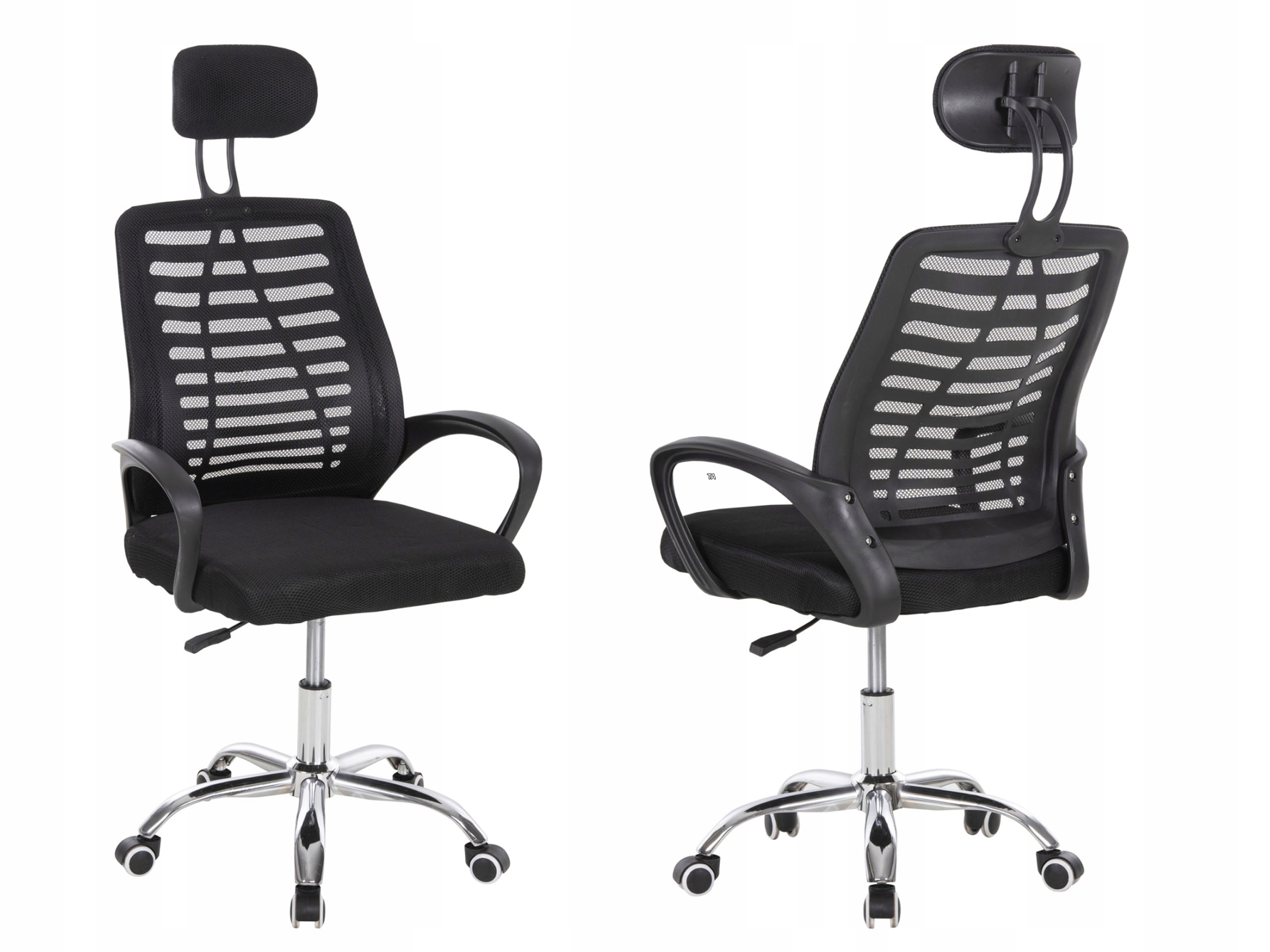 Hq Fotel Biurowy Obrotowy Krzesło Do Komputera Mikrosiatka Mesh Podgłówek