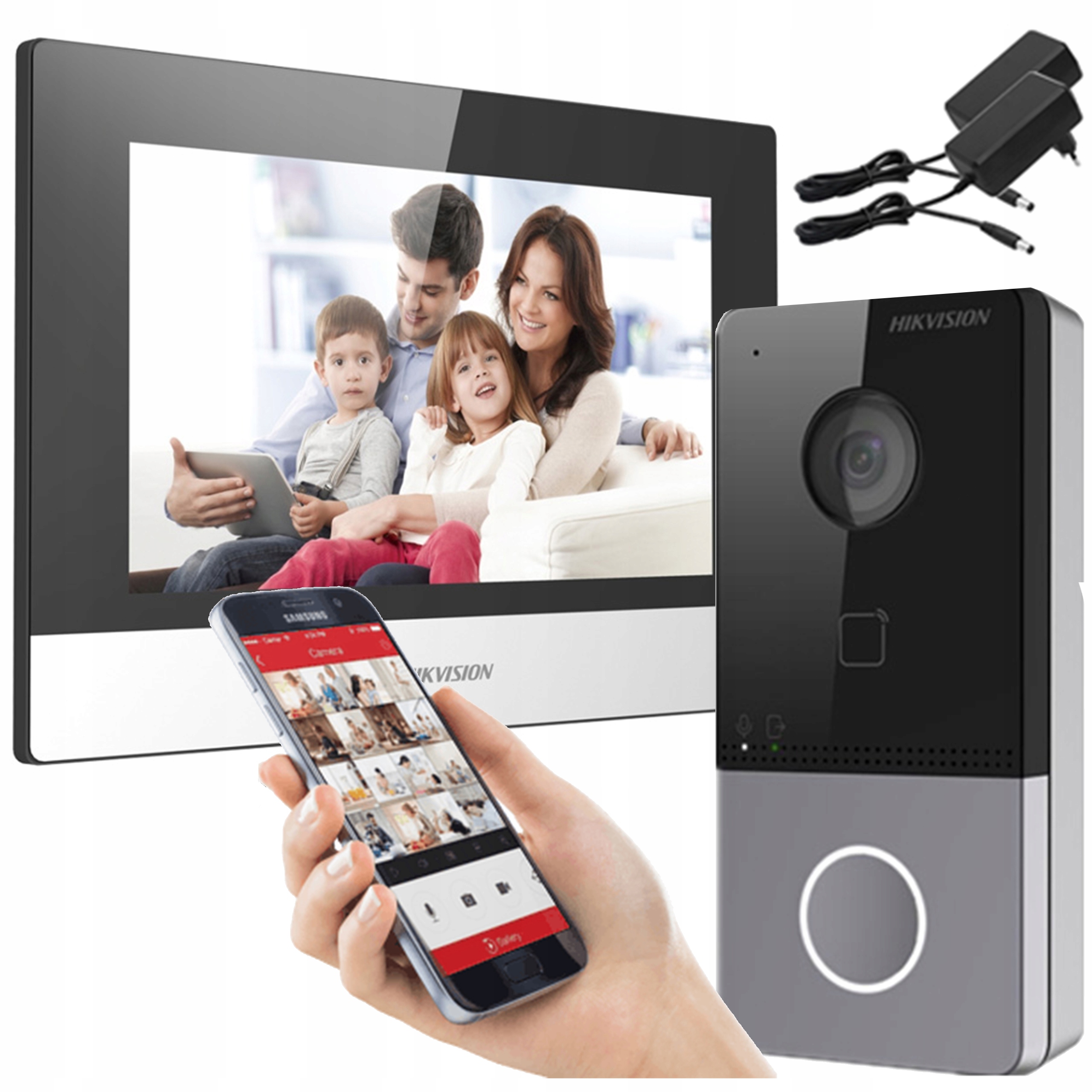 DOMOFON WIDEO kamera HD WiFi ekran DOTYKOWY 7''