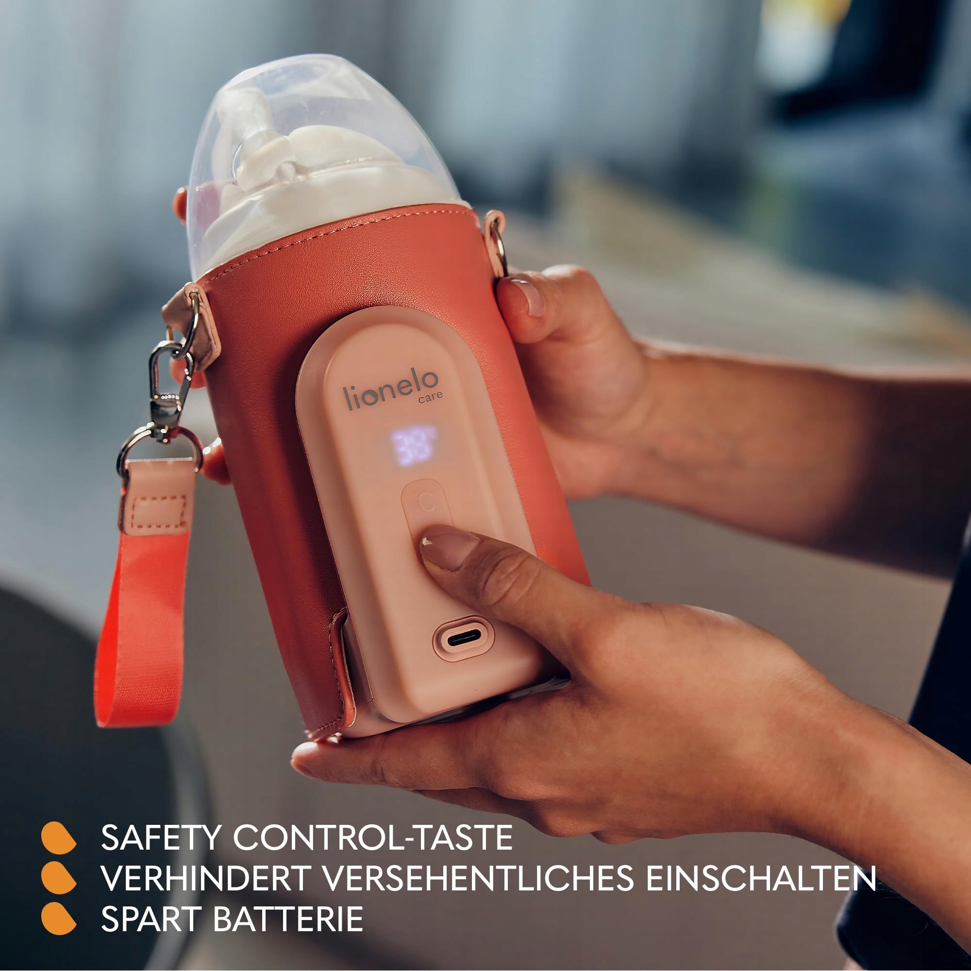 LIONELO Podgrzewacz Do Butelek Dla Niemowląt USB-C LCD 5 Temperatur — miniatura 6