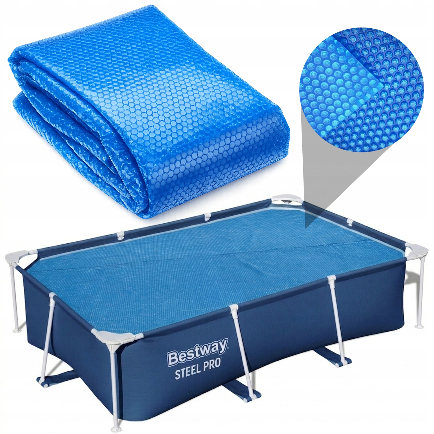 Silná 220-mikronová krycí plachta fólie do bazénu Bestway 56404