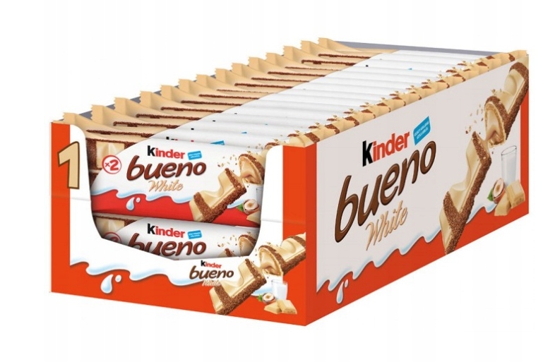 Ferrero Baton Kinder Bueno White 39g x 30 sztuk