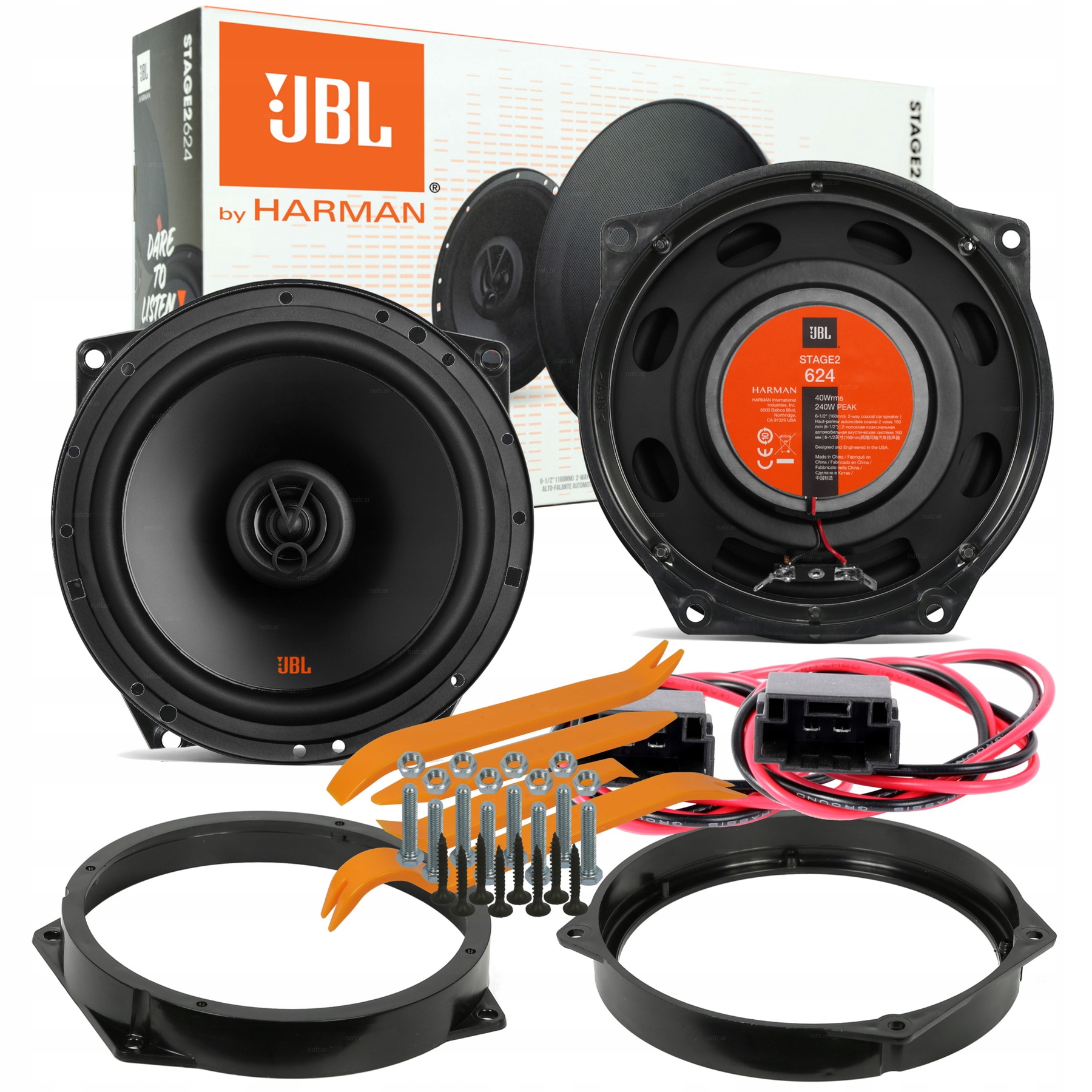 JBL STAGE2 624 GŁOŚNIKI BMW 3 E46 COMPACT MINI ONE