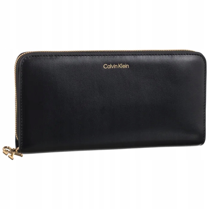 Velká dámská peněženka Calvin Klein Ck Puller Around LV04F1093G Černá