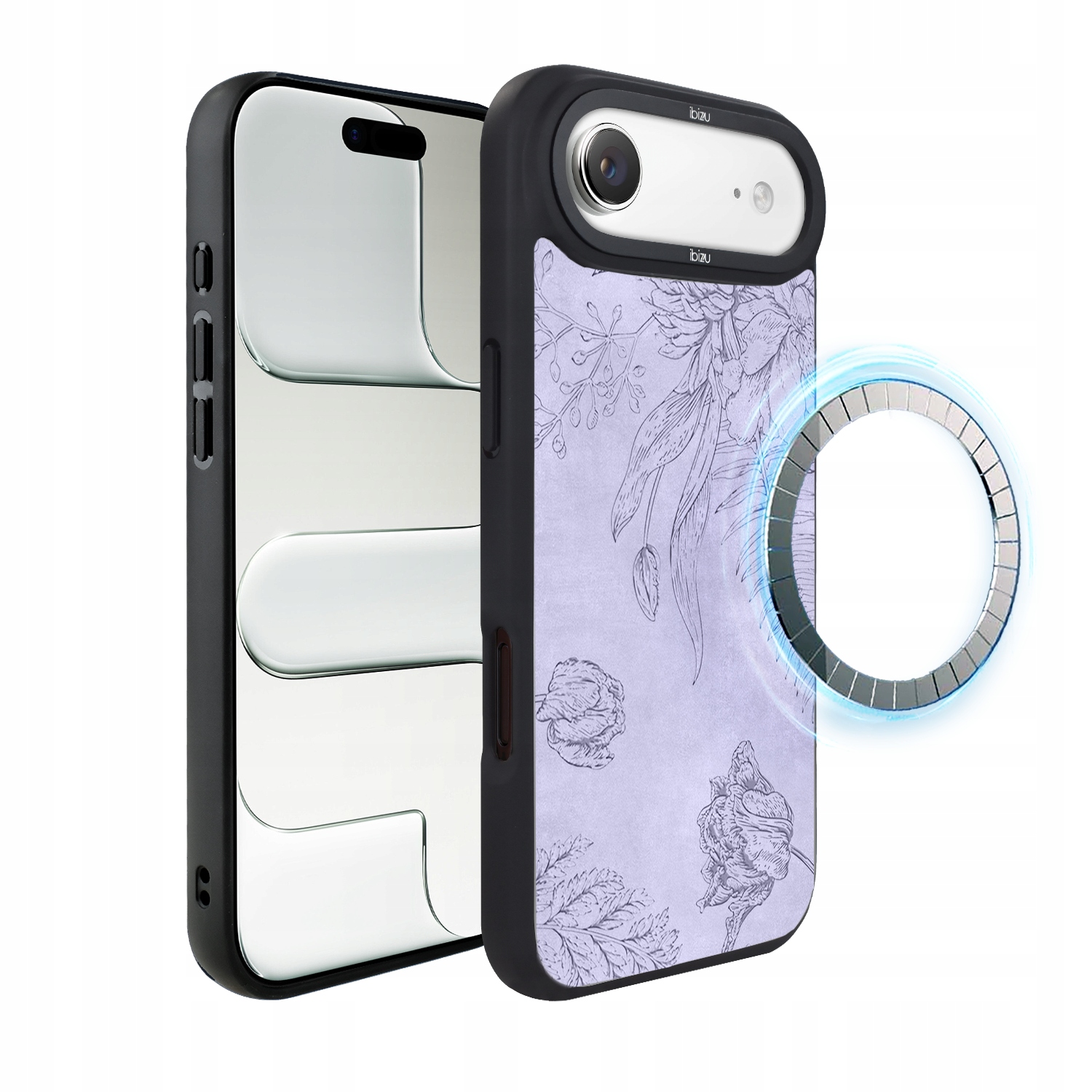 Pouzdro pro iPhone Air Ibizu DropGuard Matt s MagSafe, Květinový reliéf