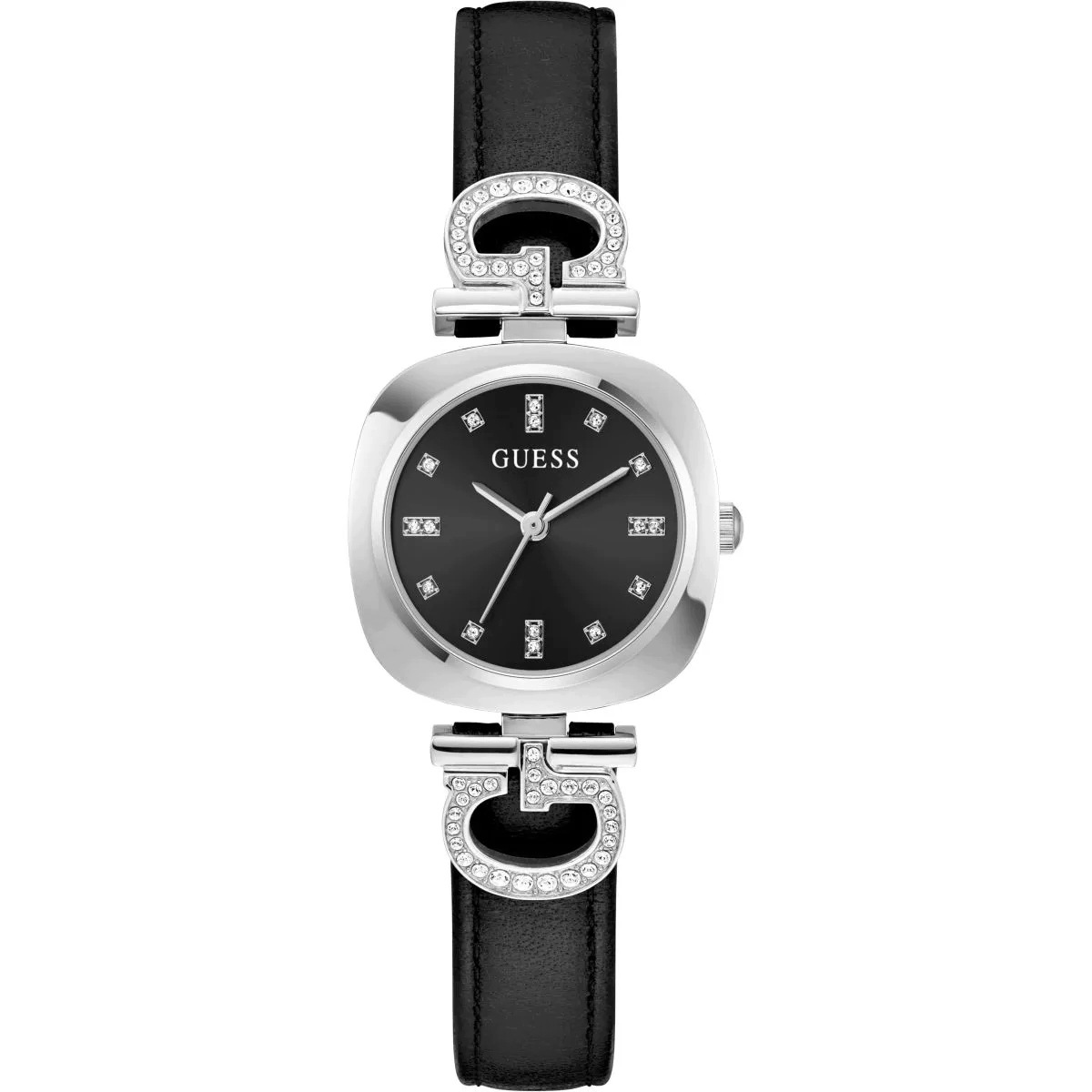 Guess Dámské stříbrné hodinky Gabby na řemínku GW0938L1