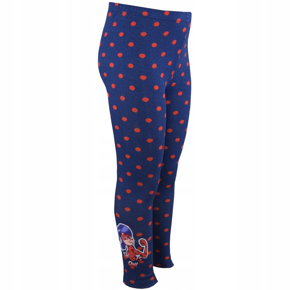 

Legginsy Miraculum Biedronka granatowe grochy 104