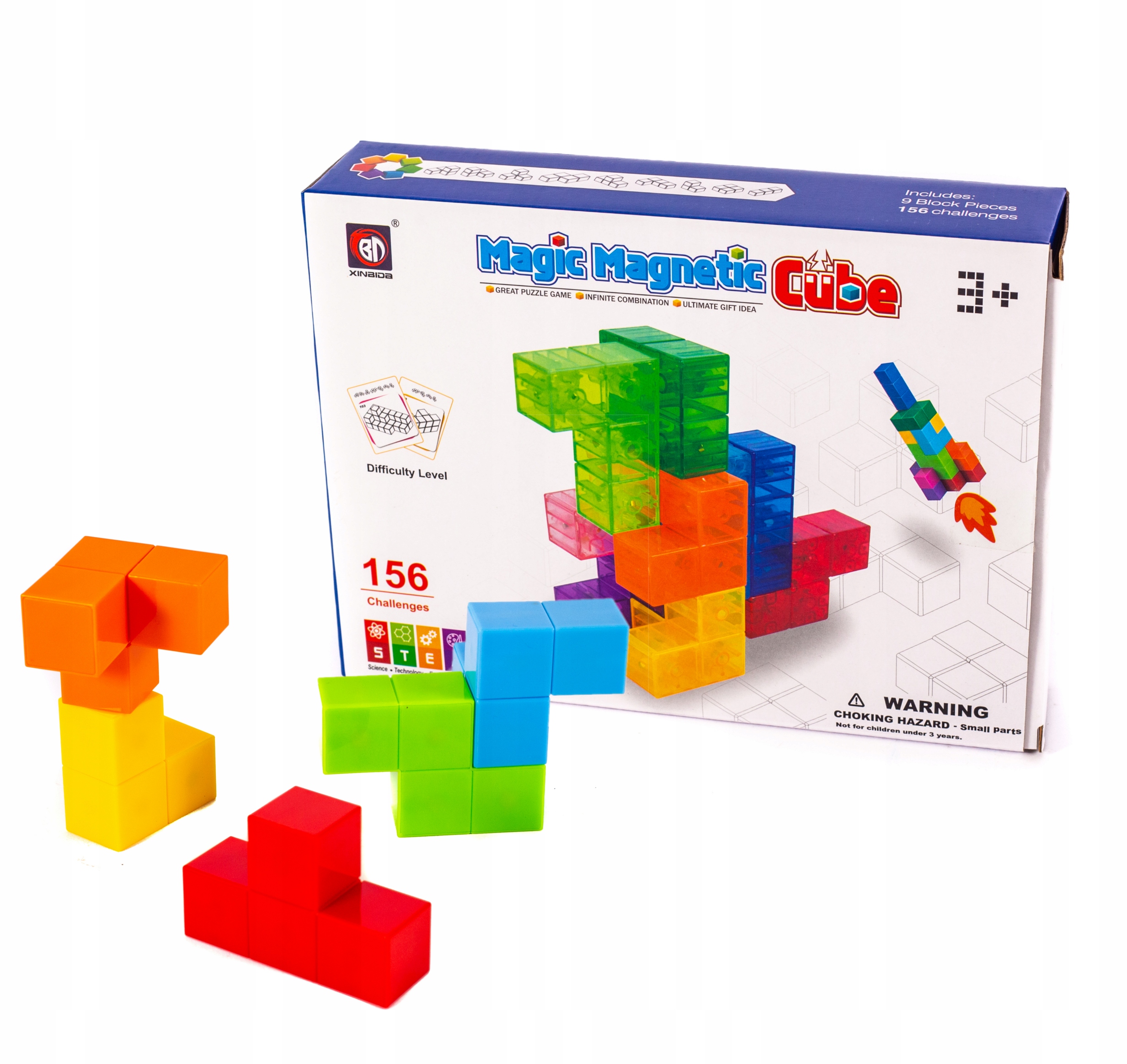 

Kolorowe Klocki Magnetyczne 3D Układanka Logiczna