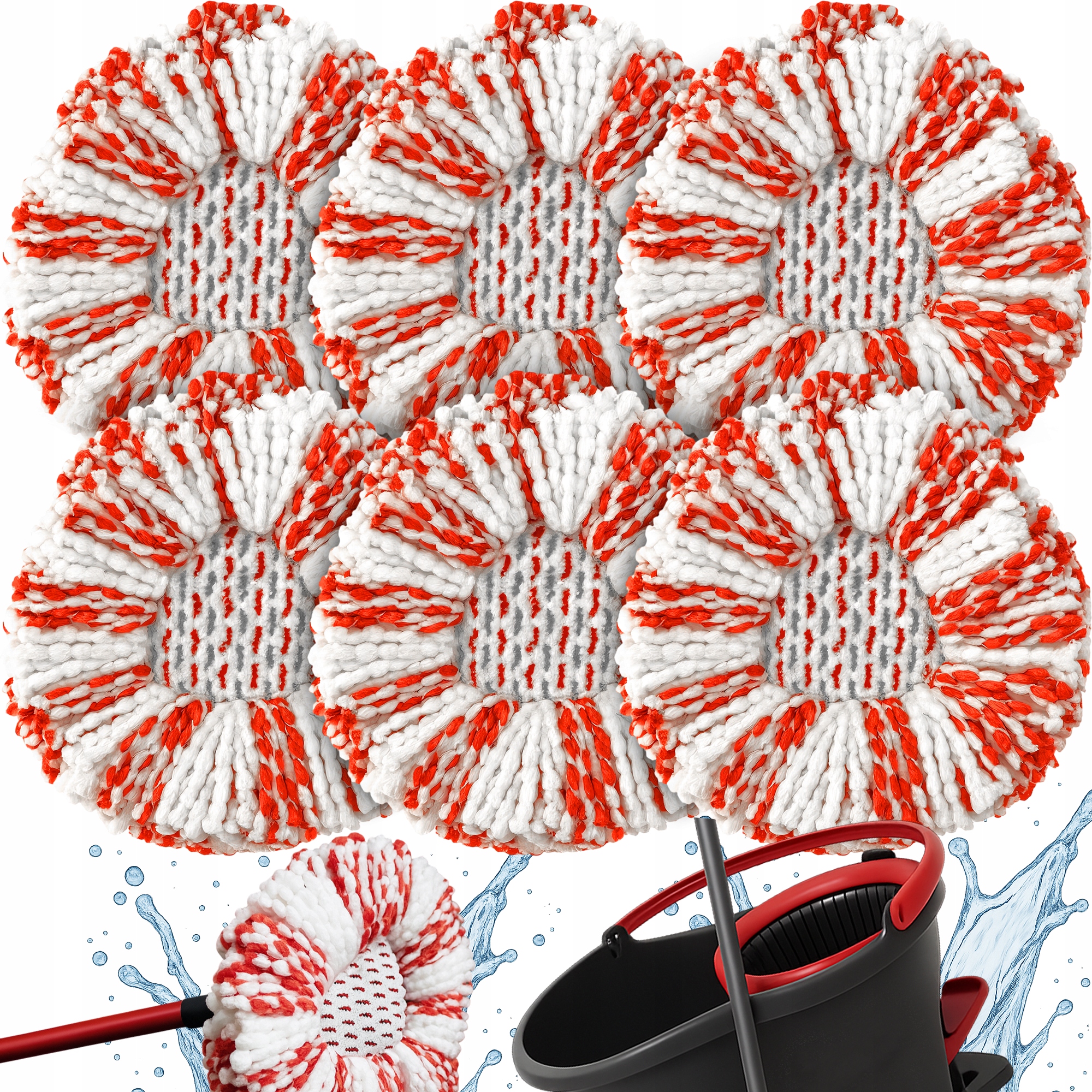 Levně 6 X Vložka Do Mopu Vileda Turbo Koncovky Absorpční Vložky Náhradní