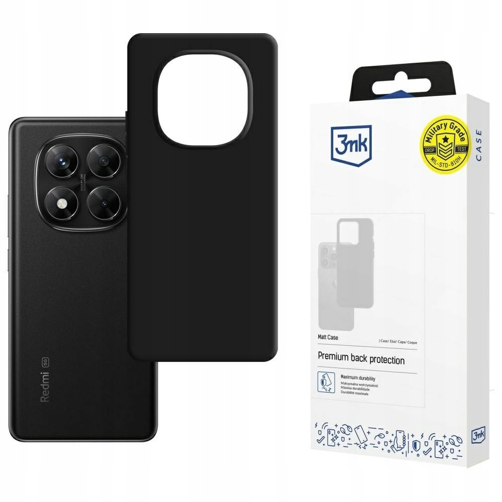 Etui 3MK Matt Case Pro do Redmi Note 14 Pro 5G/POCO X7 5G czarny