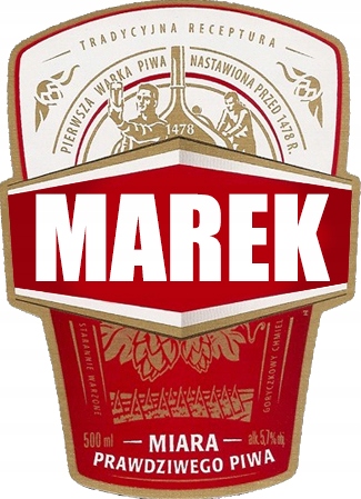 Opłatek na Tort PIWO WARKA Dekoracja do Tortu Wydruk Cukrowy 10x14cm