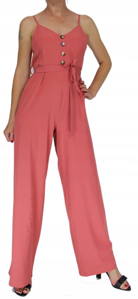 

Elegancki Kombinezon guziki pasek M/L brudny róż