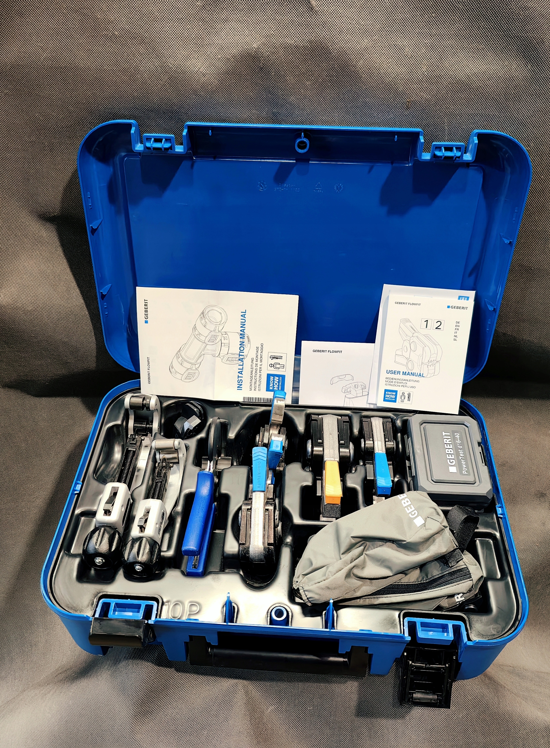 Szczęki Zaciskowe Geberit FlowFit 2 4x Zaciski Zestaw kalibracyjny Obcinak