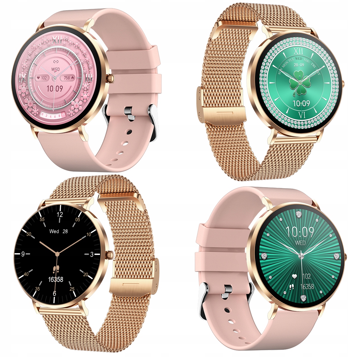 SMARTWATCH ZEGAREK DAMSKI POLSKIE MENU ROZMOWY CIŚNIENIE TĘTNO AMOLED SLIM Stan opakowania oryginalne