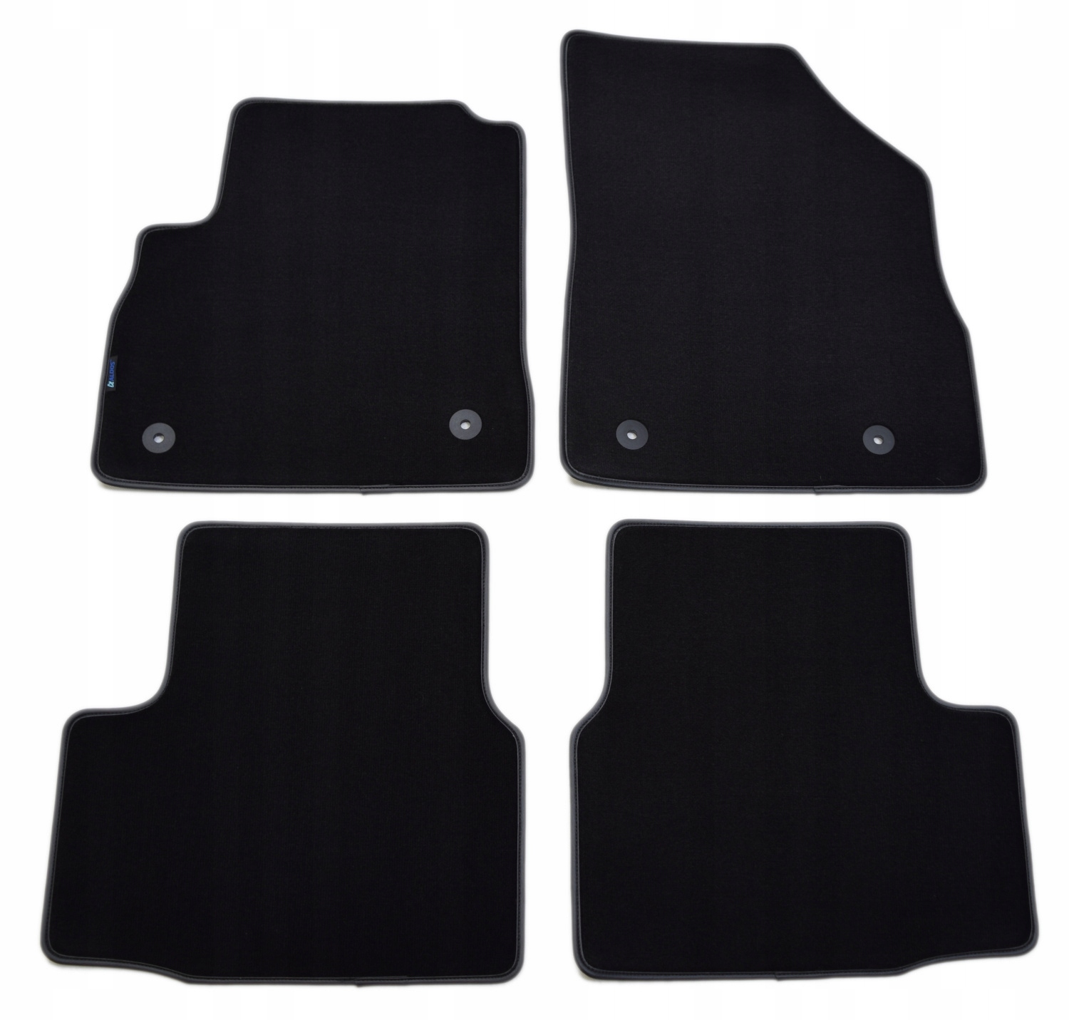 Černé velurové koberce Diamond, Lamówka Opel Astra K od roku 2015