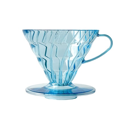 Hario Plastikowy Drip Project Waterfall Transparentny Niebieski V60-02