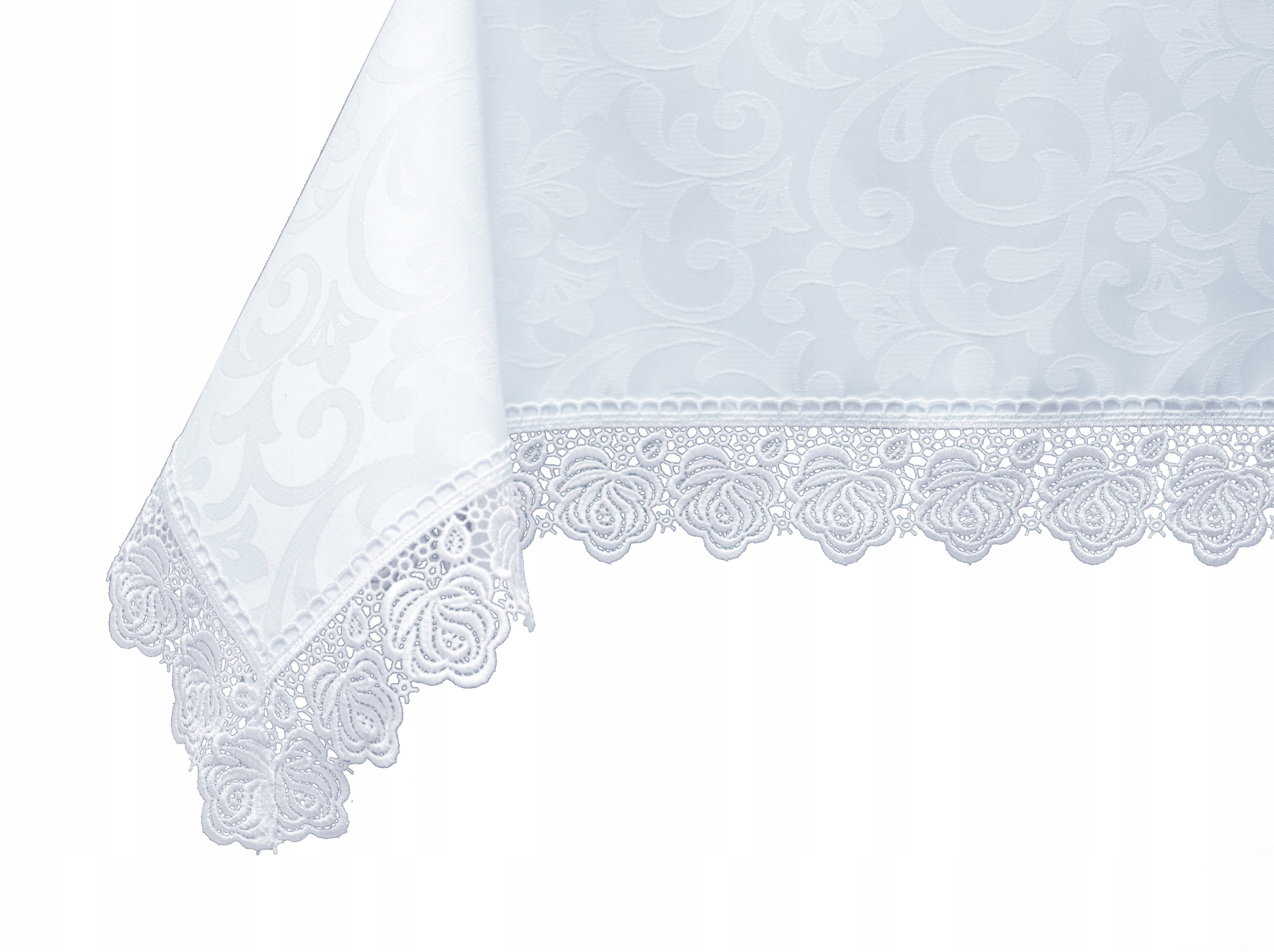 Koronkowy gruby obrus plamoodporny Premium 120X400