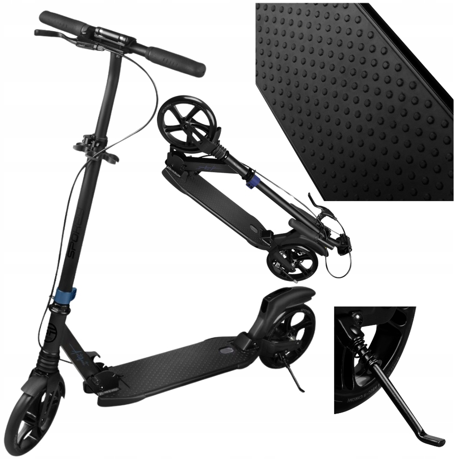 Spokey Klasická skládací městská koloběžka pro mládež s kolečky 200 mm