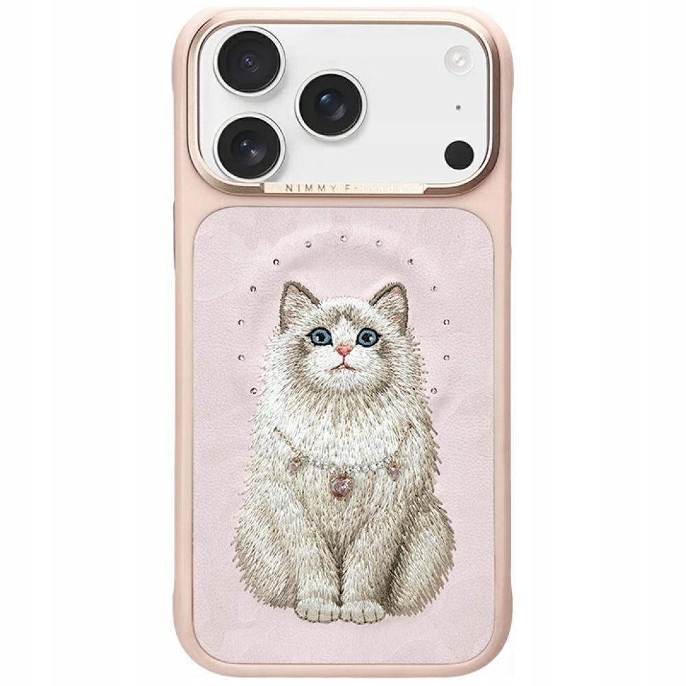 Pouzdro Nimmy Lucky Fashion Cat MagSafe pro iPhone 17 Pro, růžové