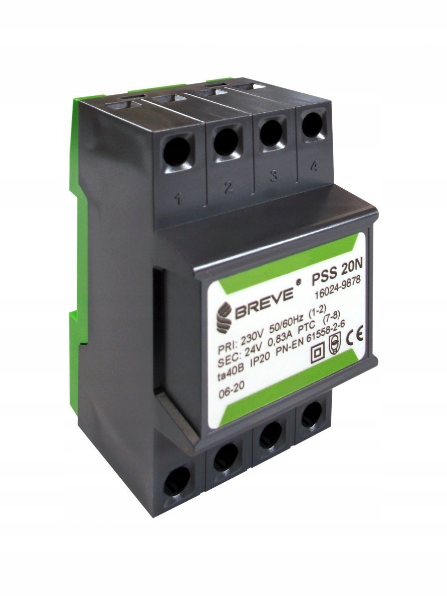 Transformator 1-fazowy PSS 20N 20VA 230/12V TH