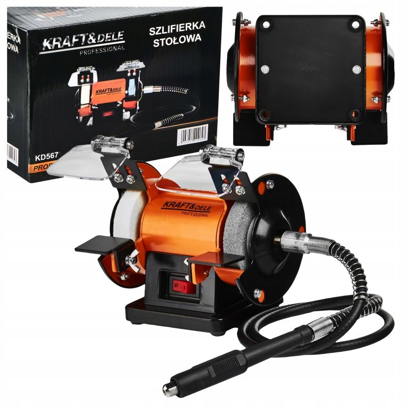 Szlifierka Stołowa 250W 230V 75x13mm 75x17mm 2850 Rpm 2x Kamień Kraft&Dele