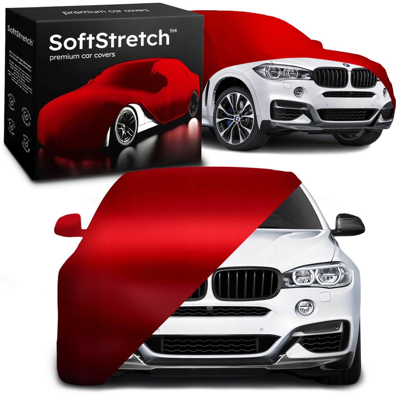 Kryt auta SoftStretch pro Bmw X6 F16 červený
