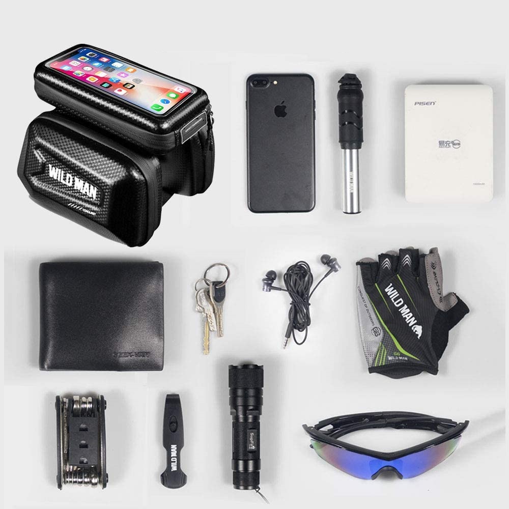 WODOODPORNA SAKWA TORBA ROWEROWA Z ODCZEPIANYM ETUI NA RAMĘ NA TELEFON Kod producenta 795787711538
