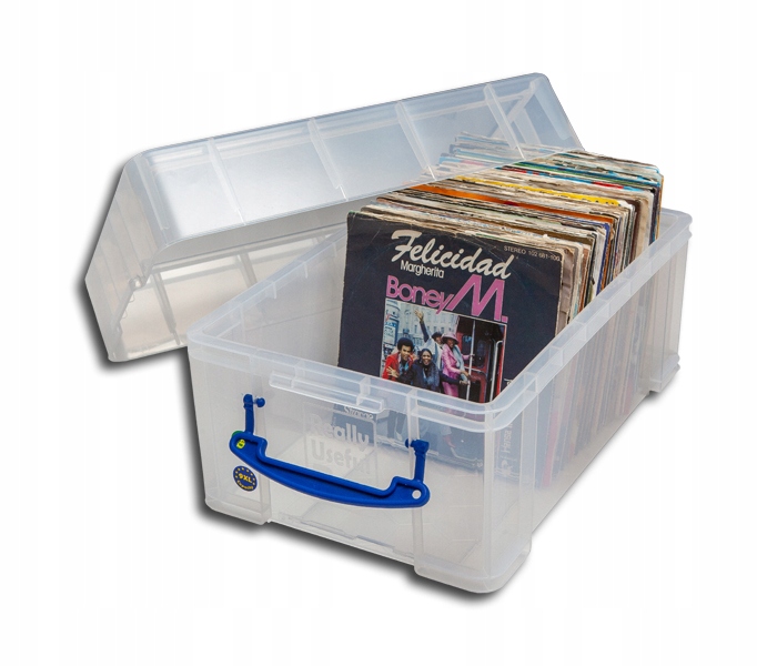 Plastikowe zamykane pudełko na płyty winylowe 7''