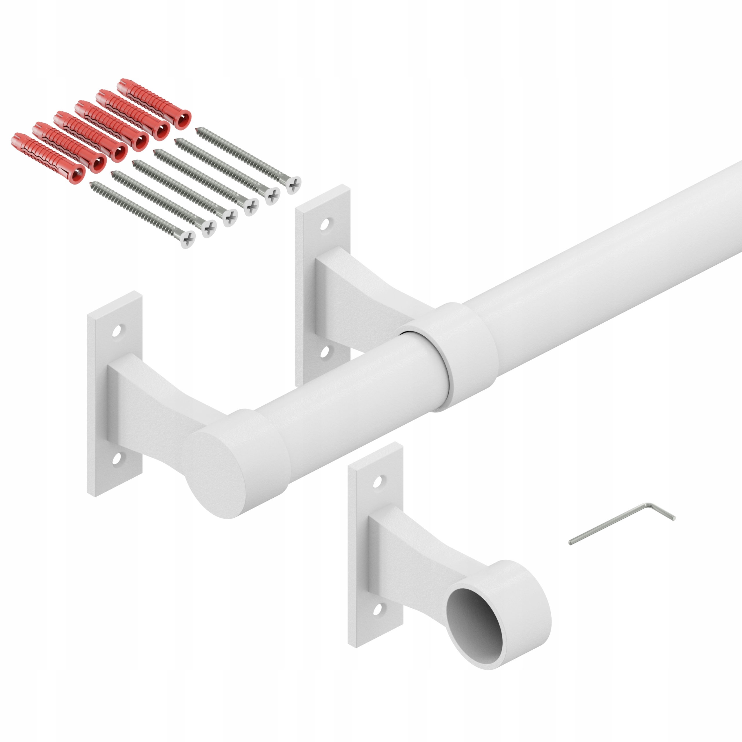 Zábradlí Na Schody Zábradlí Schodišťové Bílé Úchytky Ø 32 mm Elen 200 cm