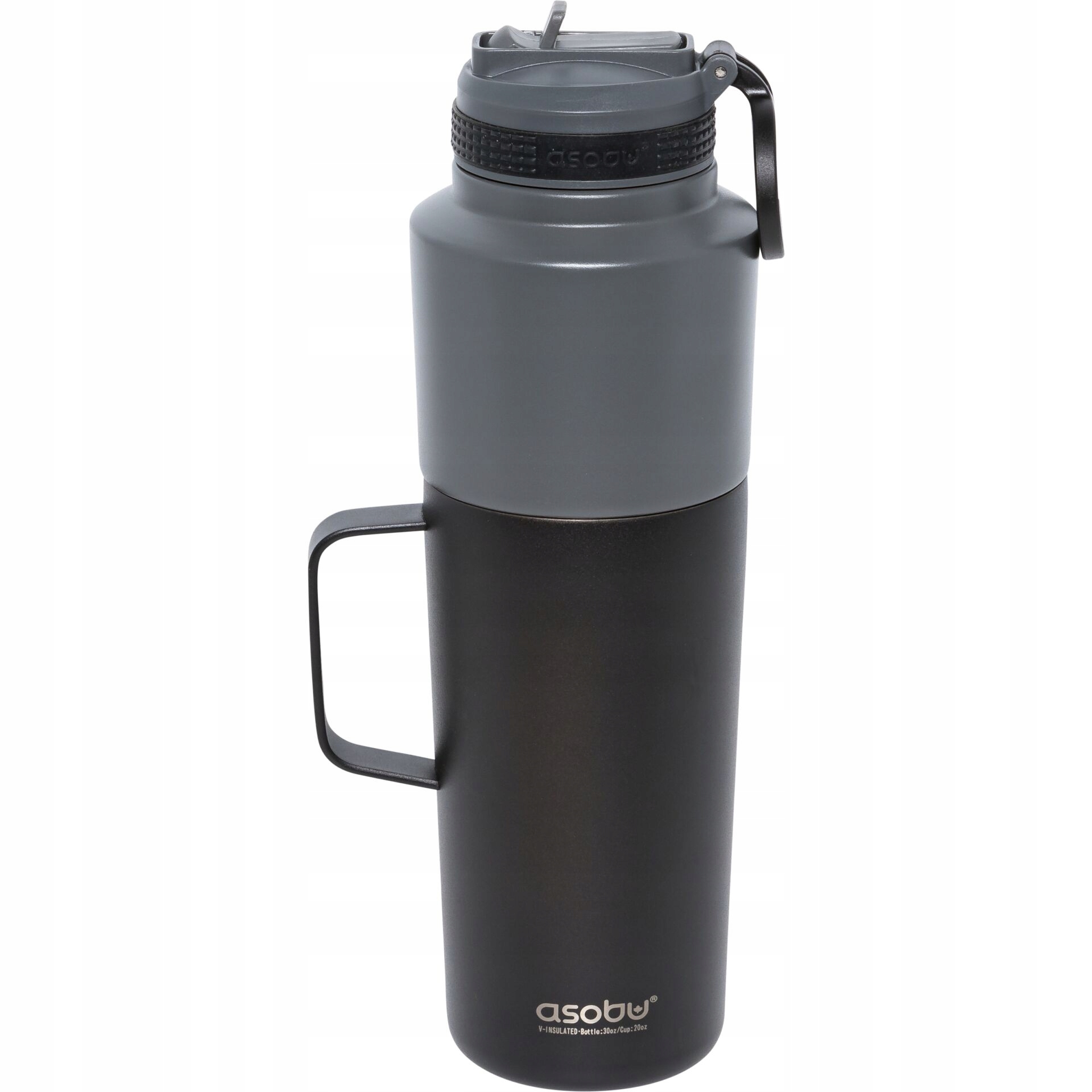 Asobu Twin Pack Bottle with Mug černá, 0.9 L 0.6 L
