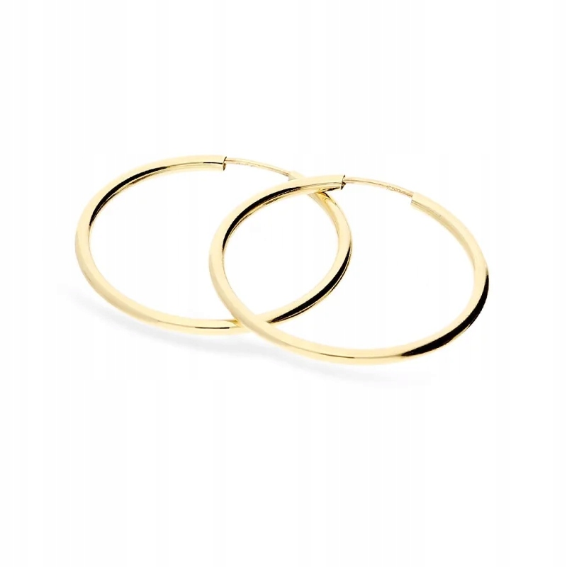 náušnice pro ženy ze zlata 585, poutavé kroužky, 25 mm, dárek 0,80 g