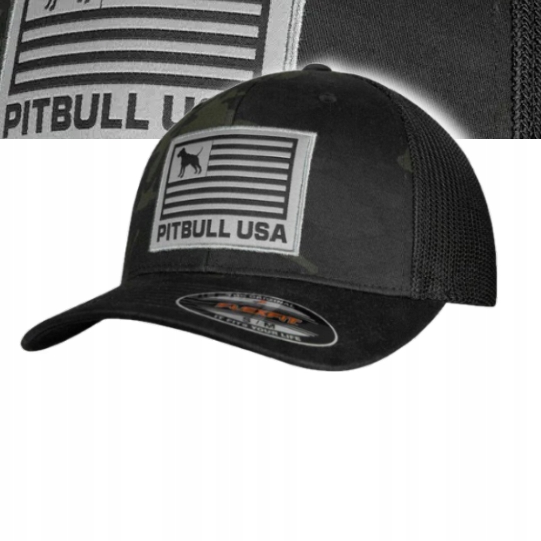 Pitbull Kšiltovka Full Cap Pitbull Usa Černá S/m