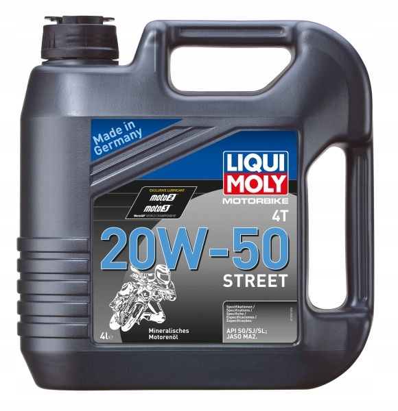 Olej 20W50 Liqui Moly Street 4l Sl minerálny sada pre vodiča #35